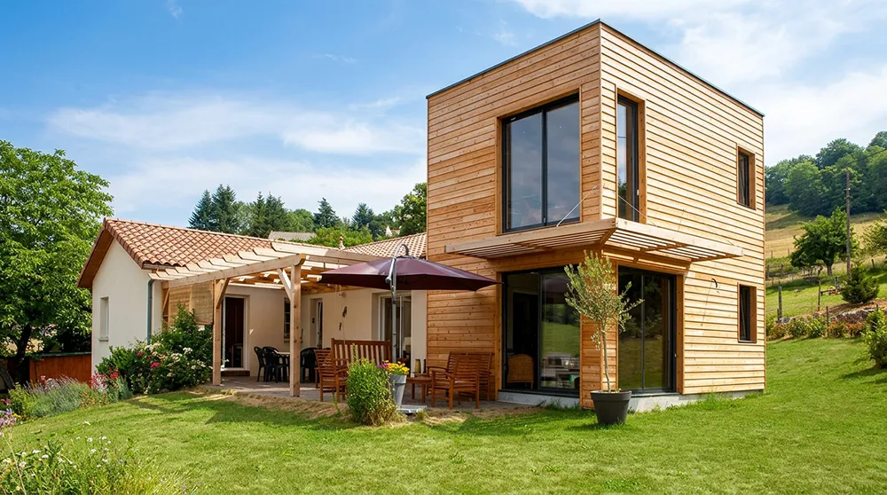 Extension bois sur mesure pour maison en Aveyron
