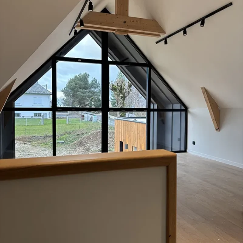 Ossature bois - realisation maison architecte rodez 6